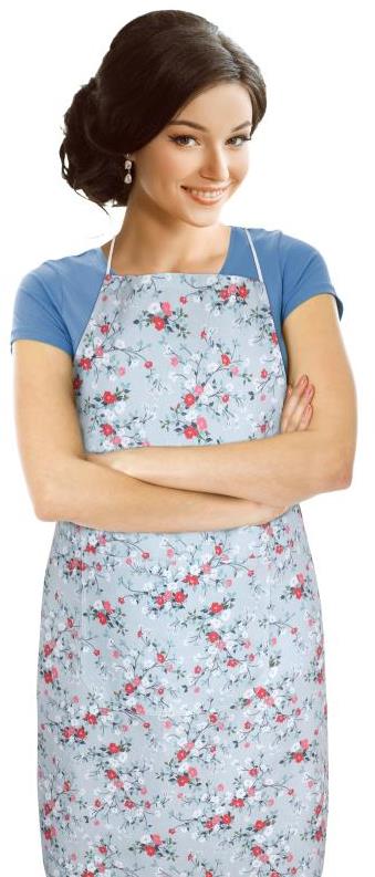 BELLATEX Zástěra Dita 67 × 84 cm 7750/402 kvítí na šedé