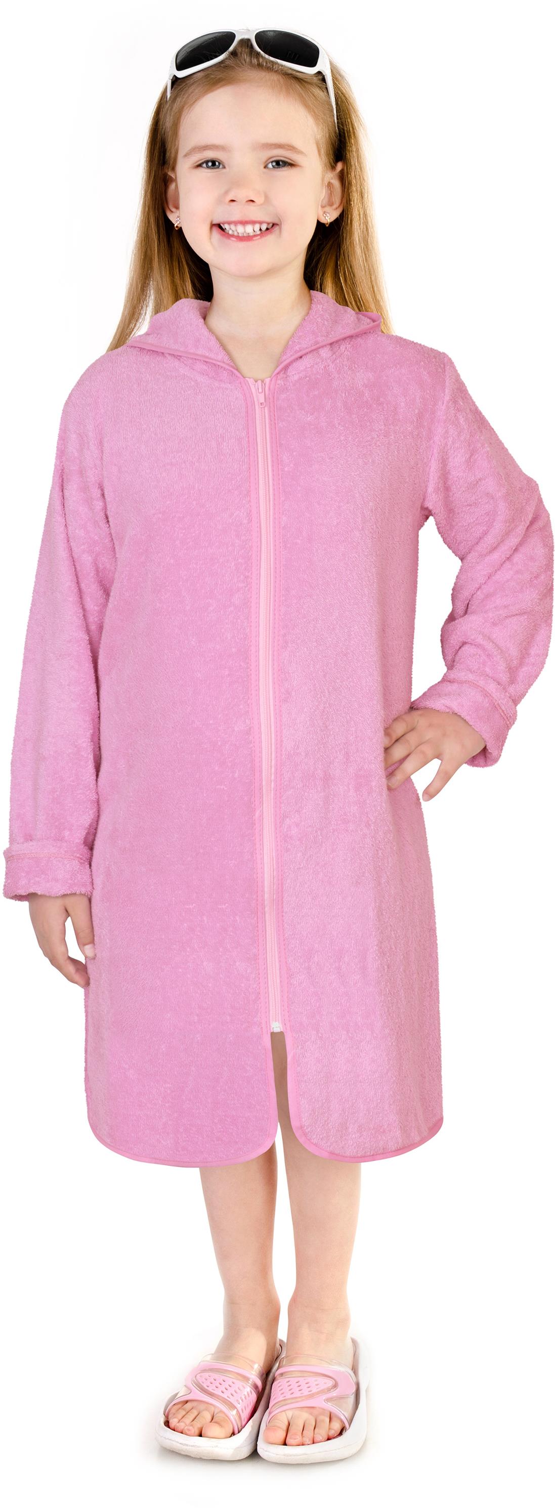 BELLATEX Dětský FROTÉ ŽUPAN na zip vel. 5-8 let 8753/010 růžový