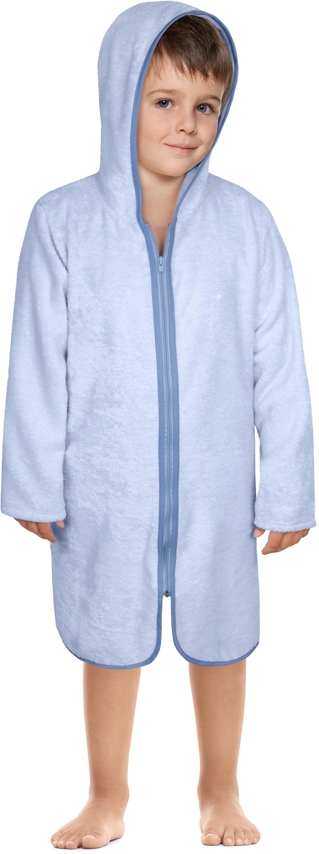 BELLATEX Dětský FROTÉ ŽUPAN na zip vel. 5-8 let 8753/025 modrý