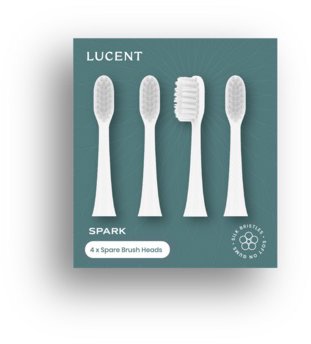 Be Lucent Spark Sonic Toothbrush Heads 4 Pack White