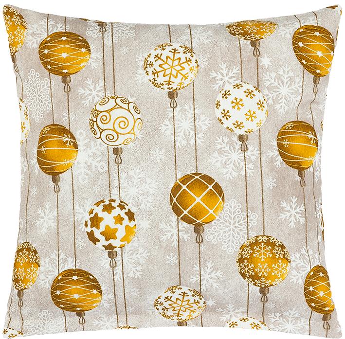 BELLATEX Povláček 45 × 45 cm 55/129 vánoční koule zlaté