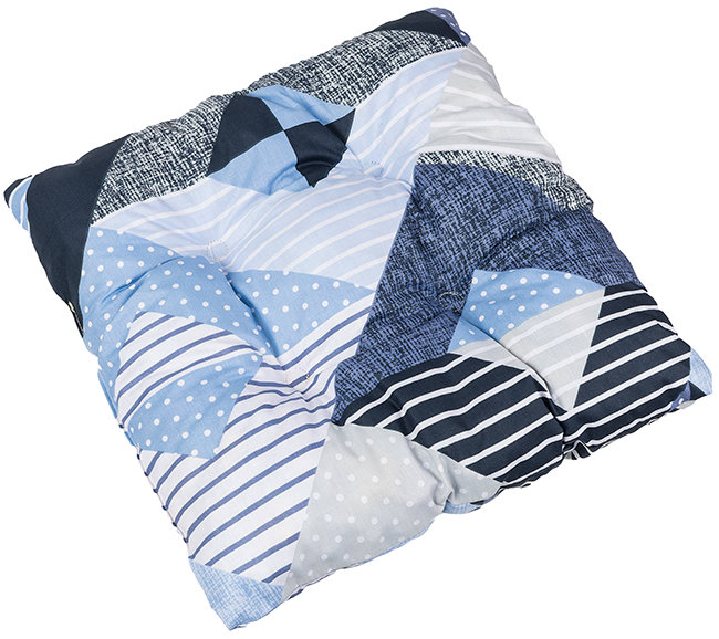 Bellatex RITA 21/505 prošívaný 38 × 38 cm, geometrie modrá