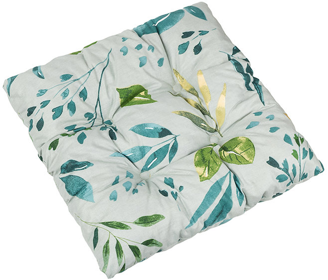 Bellatex RITA 21/644 prošívaný 38 × 38 cm, zelené lupínky na šedé