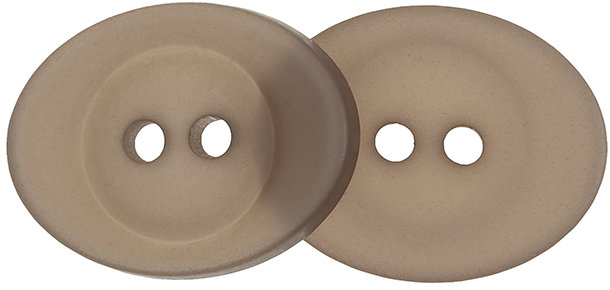 Knoflíky Žirovnice Knoflík 16 × 18 mm oválek hnědý 44610C sada 6 ks