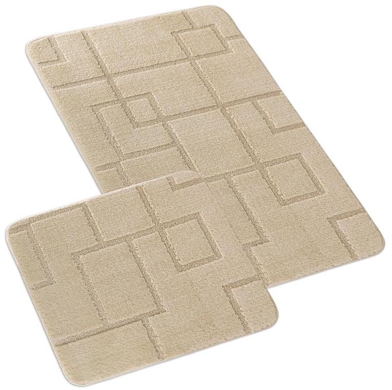 BELLATEX Sada Bany 60 × 100 cm+ 60 × 50 cm obdélníky smetanové
