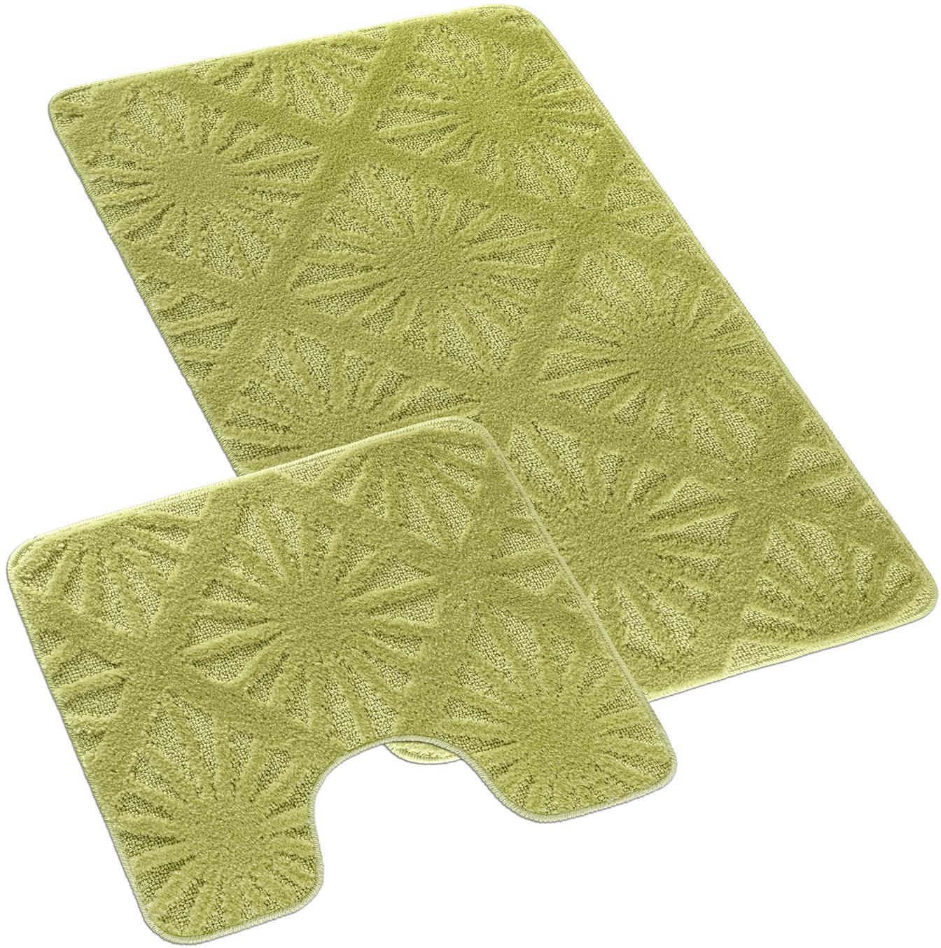 Bellatex Sada Bany 60 × 100 cm + 60 × 50 cm 810/013 Uni paprsky sv.zelené