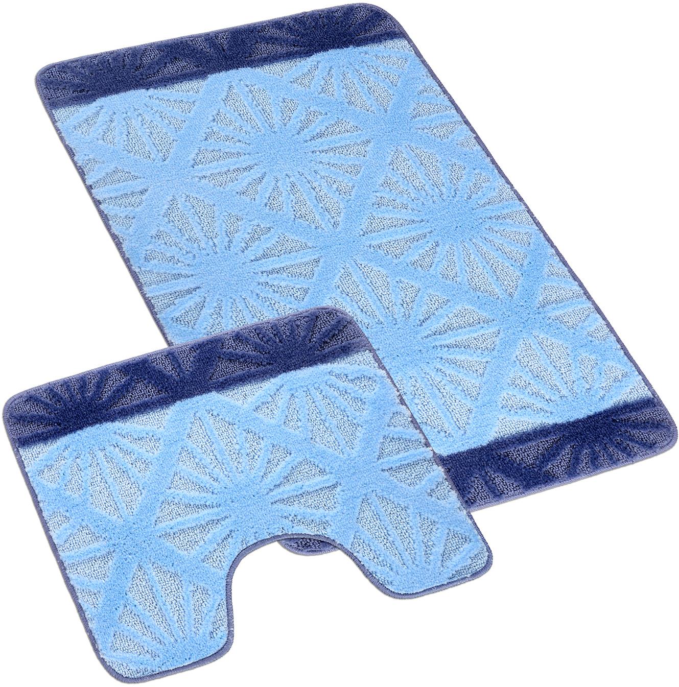 Bellatex Sada Bany 60 × 100 cm + 60 × 50 cm 810/003 vzor paprsky modré