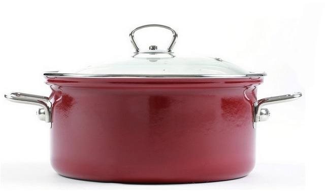 Belis Eco-Ceramic smaltovaný rendlík se skl. Poklicí 18 cm, 2,0 l