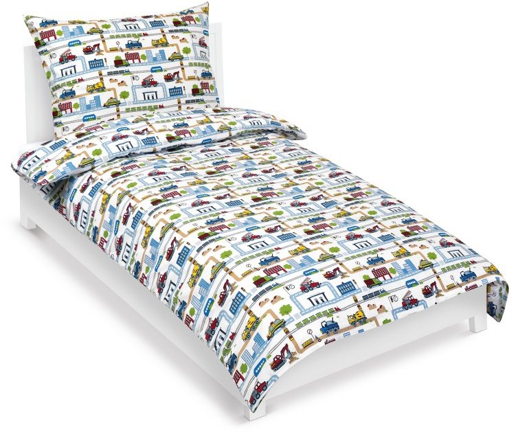 Bellatex Povlečení Junior 90/055 město 140 × 200 cm, 70 × 90 cm