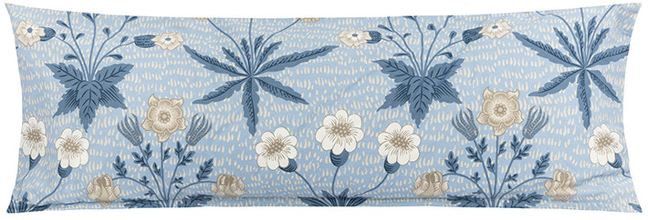 BELLATEX Povlak - náhradní manžel polštář 50 × 145 cm, modrá louka