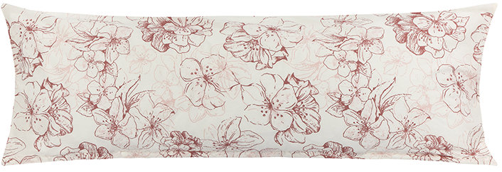 BELLATEX Povlak - náhradní manžel polštář 45 × 120 cm, vínový květ