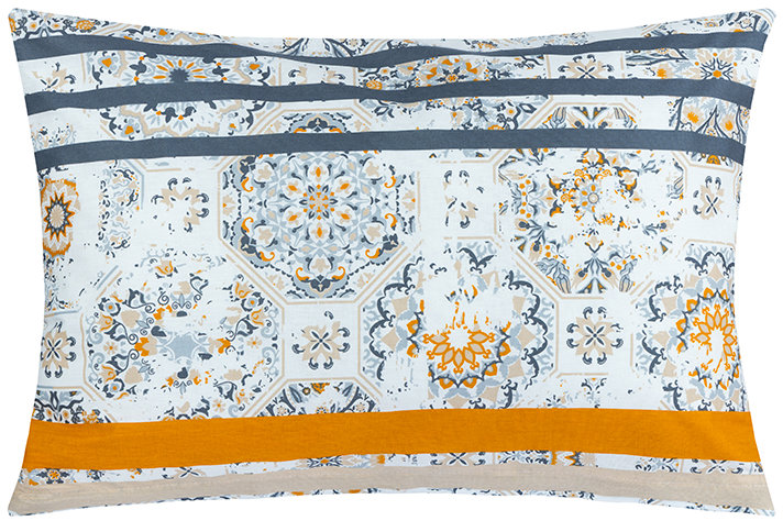 BELLATEX Povláček 60 × 40 cm, šedooranžové retro