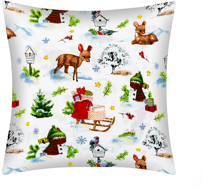 Bellatex Povláček Vánoce 40 × 40 cm 55/CH02 zvířátka v lese
