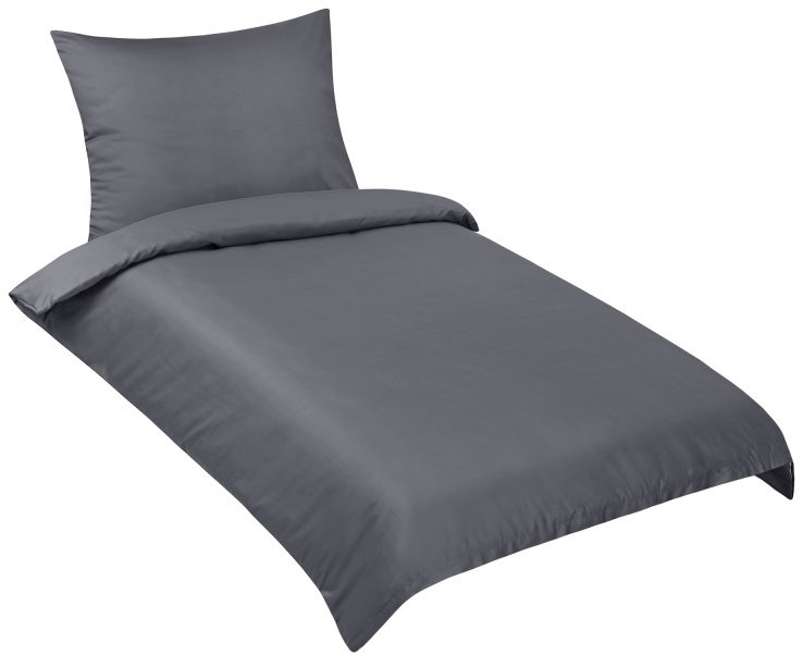 BELLATEX Povlečení bavlna LUX 91/046 UNI tmavě šedá 140 × 200, 70 × 90 cm