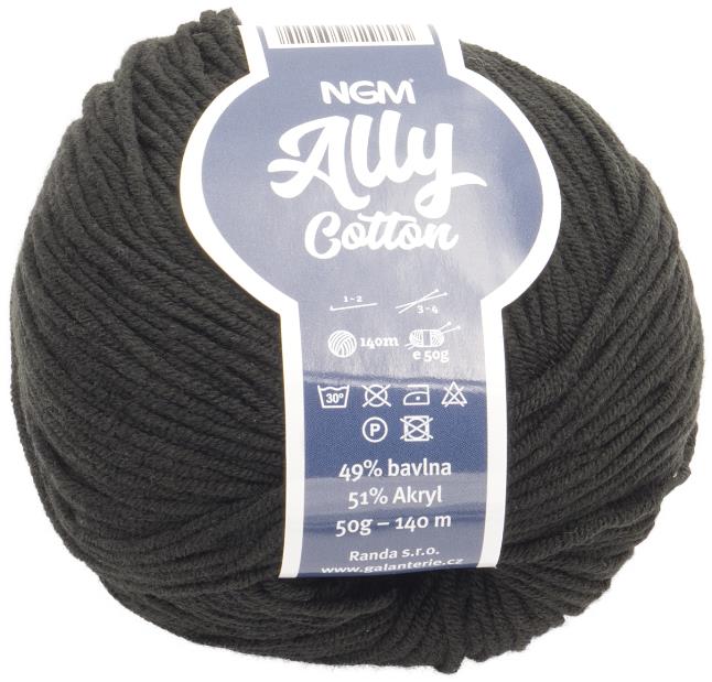 Bellatex Ally cotton 50 g - 999 černá