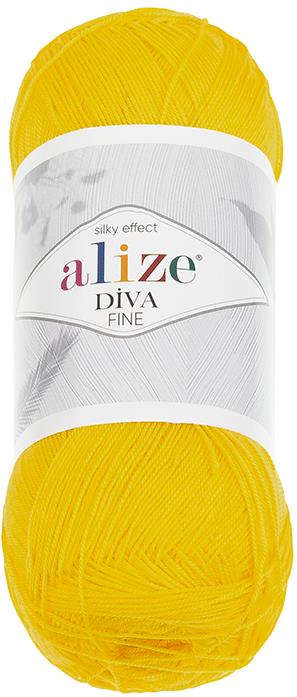 Vlnika Diva Fine 100 g, 110 žlutá