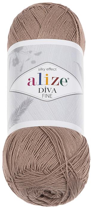 Vlnika Diva Fine 100 g, 167 kávová