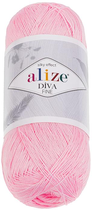 Vlnika Diva Fine 100 g, 185 růžová