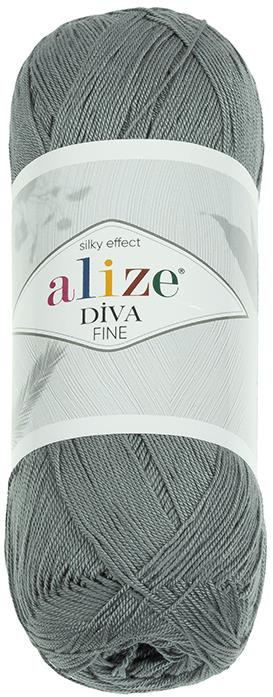 Vlnika Diva Fine 100 g, 87 šedá
