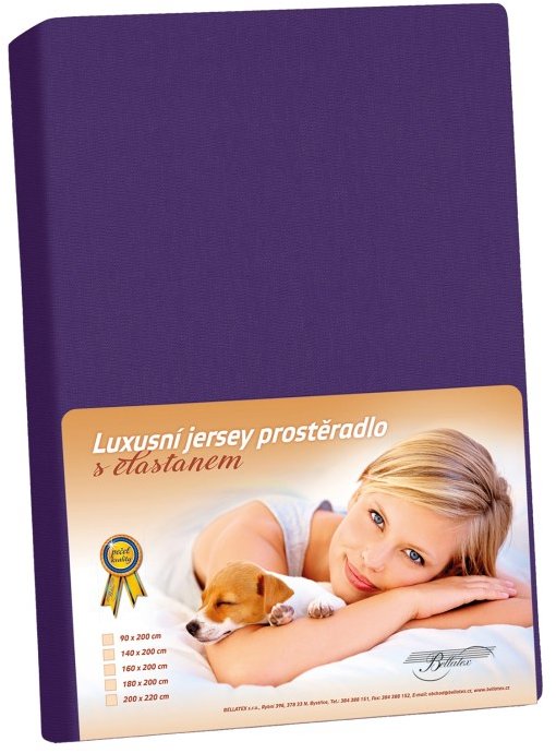 BELLATEX KL1 Jersey s elastanem 90 × 200 cm 331 švestkové