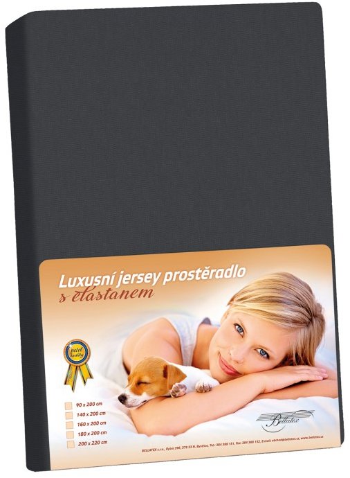 BELLATEX KL2 Jersey s elastanem 140 × 200 cm 348 černé