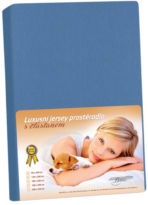 BELLATEX KL4 Jersey s elastanem 180 × 200 cm 326 tmavě modré