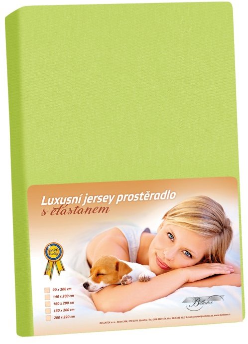 BELLATEX KL4 Jersey s elastanem 180 × 200 cm 338 jarní zeleň