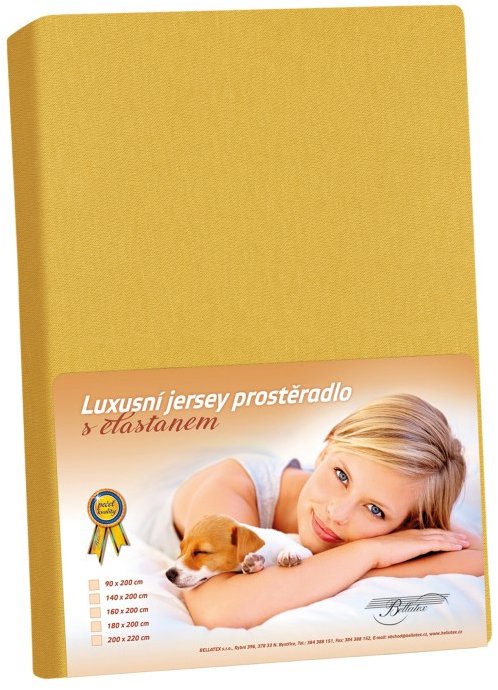 BELLATEX KL5 Jersey s elastanem 200 cm × 220 cm 309 hořčicové