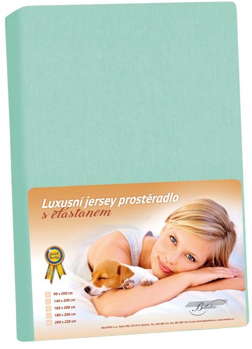 BELLATEX KL5 Jersey s elastanem 200 cm × 220 cm 327 tyrkysové