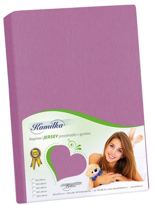 BELLATEX Jersey 90 × 200 cm, 022 tmavě fialové