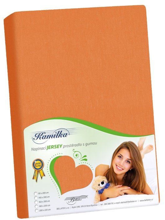 BELLATEX Jersey 120 × 200 cm, 049 mandarinkové