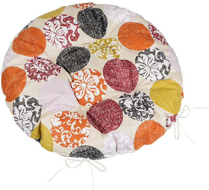 BELLATEX Sedák BERTA 62\611 kulatý prošívaný průměr 40 cm barevné koule