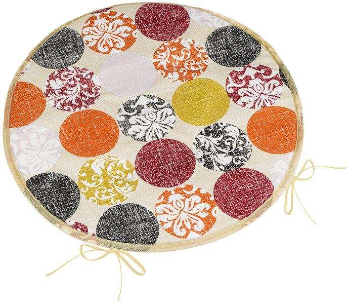 BELLATEX Sedák BERTA 79\611 kulatý hladký průměr 40 cm barevné koule