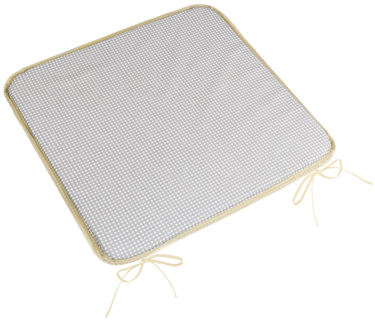 BELLATEX Sedák ADÉLA 34\904 hladký 40 × 40 kostička šedobílá