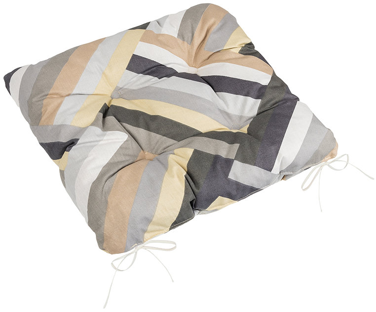 BELLATEX Adéla Sedák 41/231 prošívaný 40 × 40 cm pruhy šedé, béžové