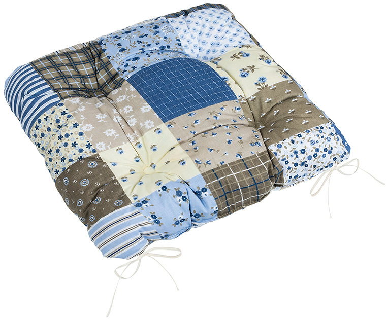 BELLATEX Adéla Sedák 41/240 prošívaný 40 × 40 cm patchwork modrý