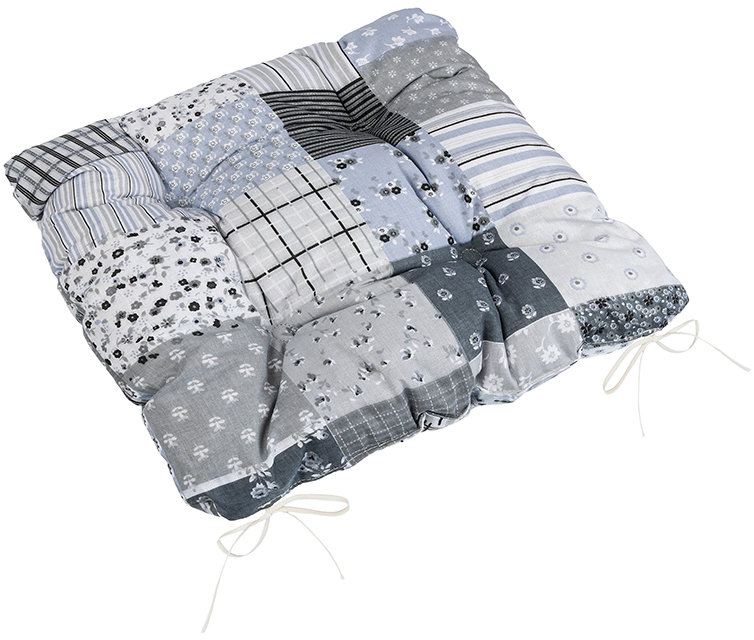 BELLATEX Adéla Sedák 41/241 prošívaný 40 × 40 cm patchwork šedý