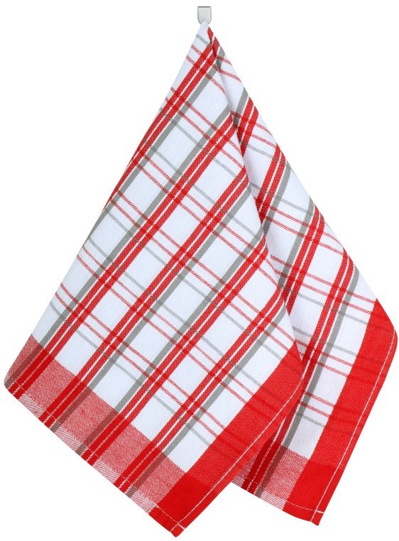 BELLATEX Utěrka 1 ks, 50 × 70 cm, 401 kostka červená