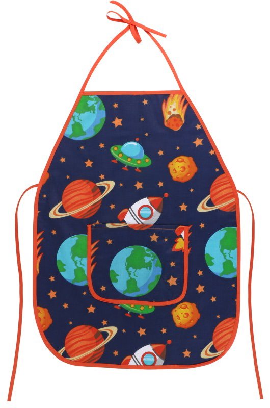 BELLATEX Zástěra dětská Adéla 37 × 47 cm ( 3-5 let ) 7850/088 vesmír