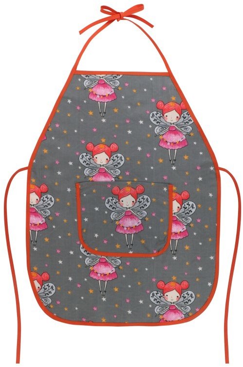 BELLATEX Zástěra dětská Adéla 37 × 47 cm ( 3-5 let ) 7850/089 víla na šedé