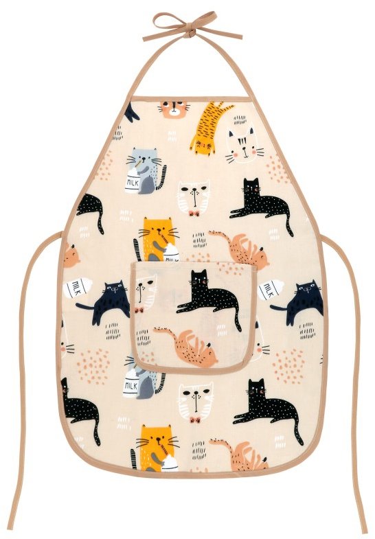 BELLATEX Zástěra dětská Adéla 47 × 60 cm ( 5-8 let ) 7850/091 kočičky