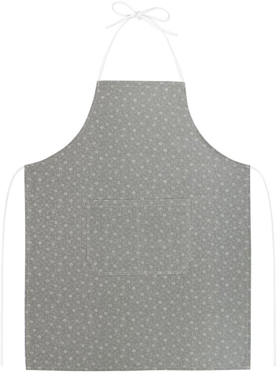 BELLATEX Zástěra Adéla 67 × 84 cm 7750/227 pnoucí kvítek šedý