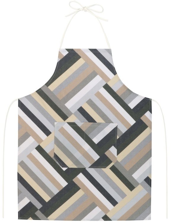 BELLATEX Zástěra Adéla 67 × 84 cm 7750/231 pruhy šedá, béžová