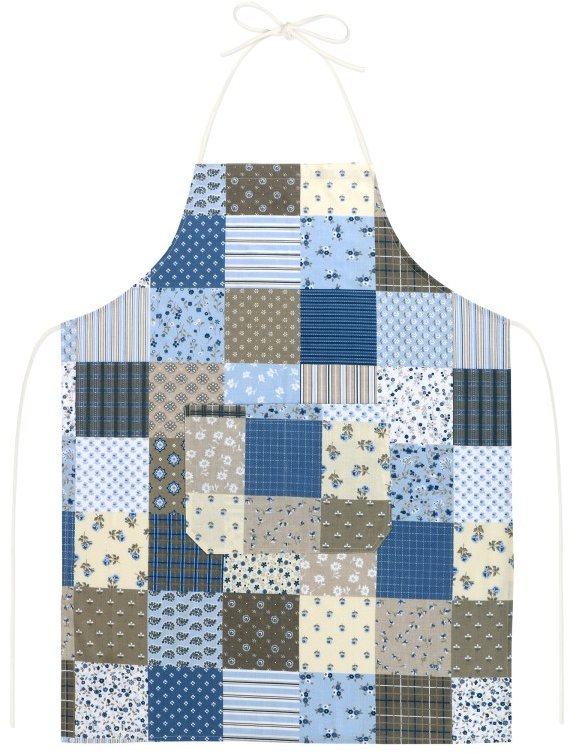 BELLATEX Zástěra Adéla 67 × 84 cm 7750/240 patchwork modrý