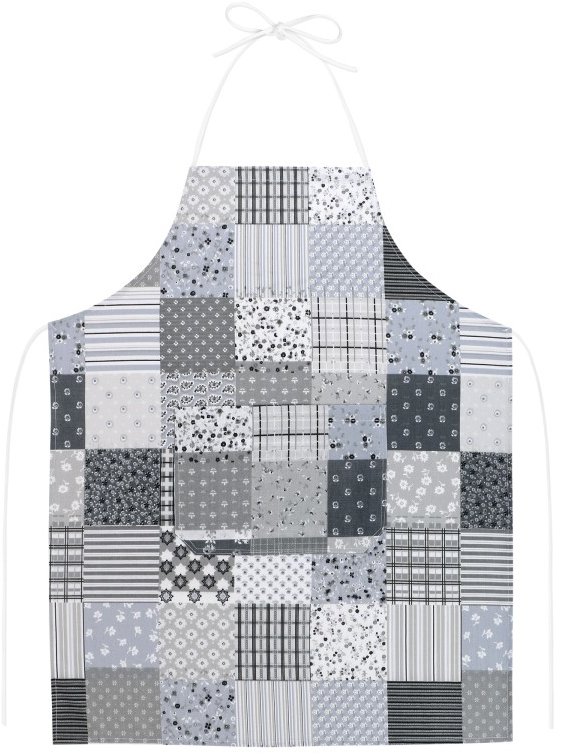 BELLATEX Zástěra Adéla 67 × 84 cm 7750/241 patchwork šedý