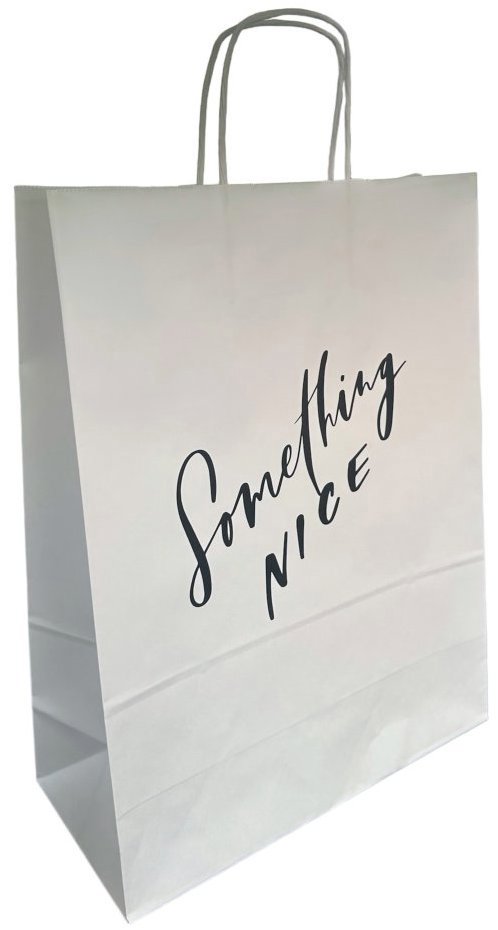 Dárková taška Something Nice, velká, bílá