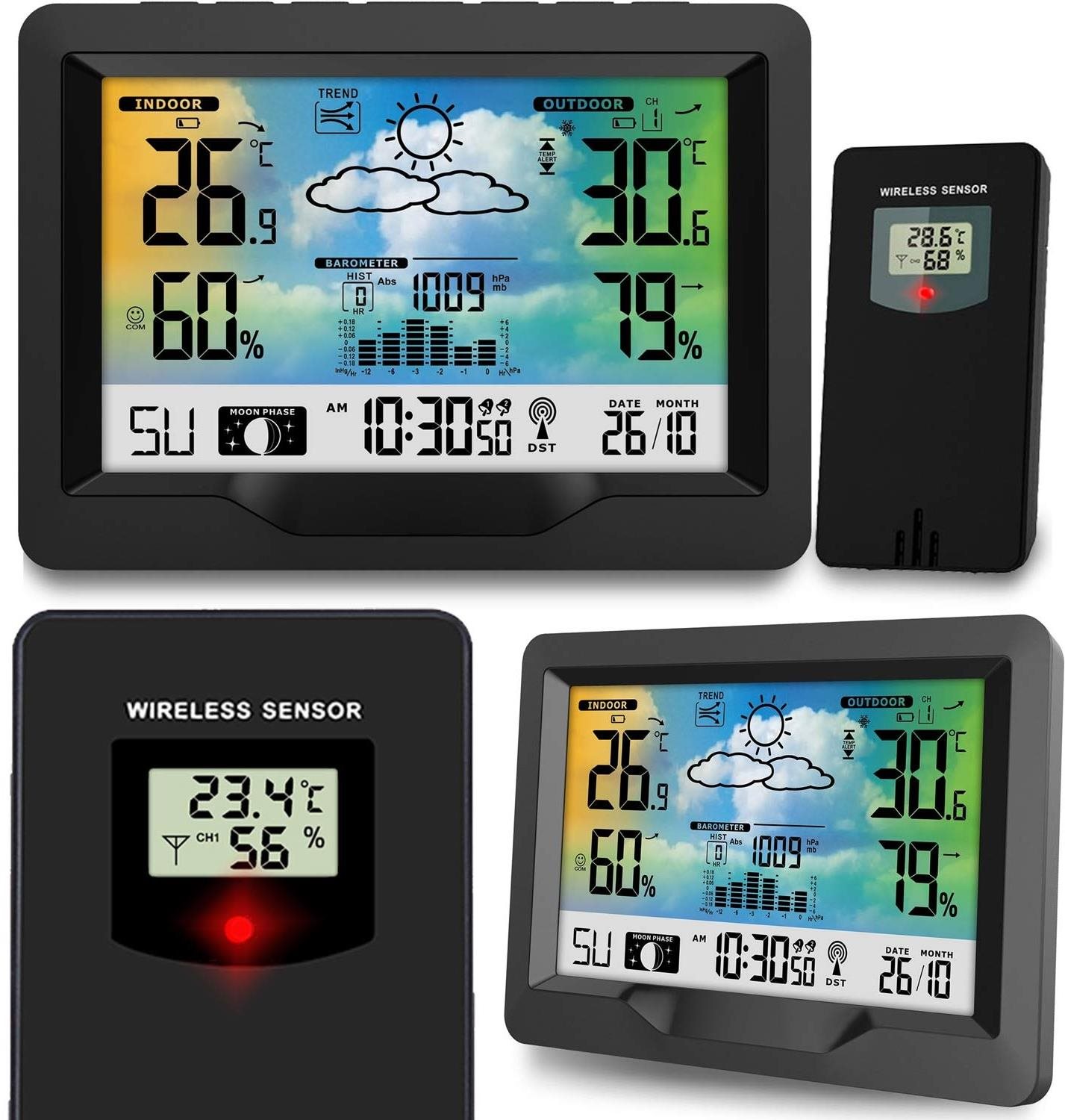 BERDSEN Meteostanice BD-901, černá
