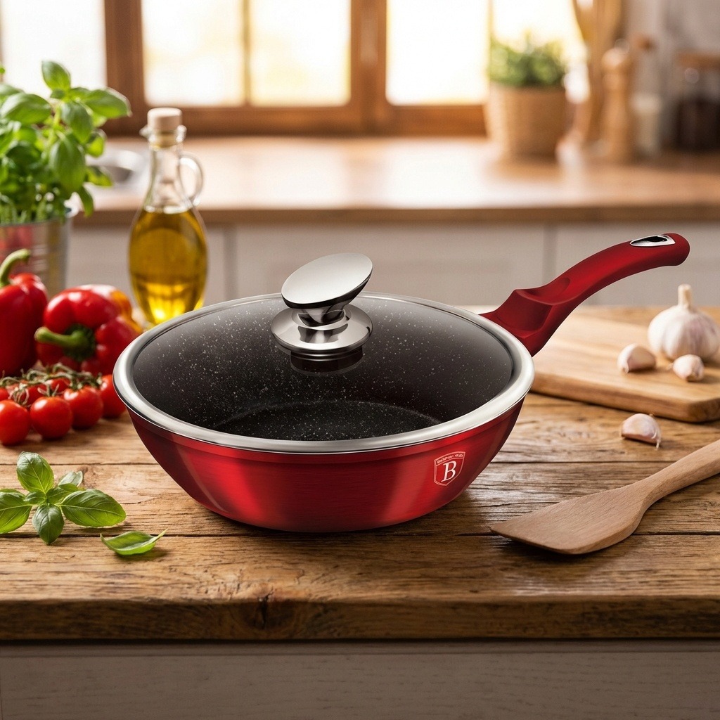 BerlingerHaus Hluboká Pánev s poklicí 24cm Burgundy Metallic Line BH-1259