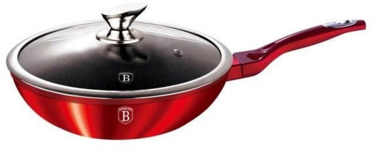 BerlingerHaus WOK Pánev s poklicí 28cm Burgundy Metallic Line