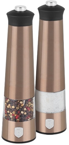 BERLINGERHAUS Mlýnek na pepř a sůl elektrický, sada 2 ks Rosegold Metallic Line